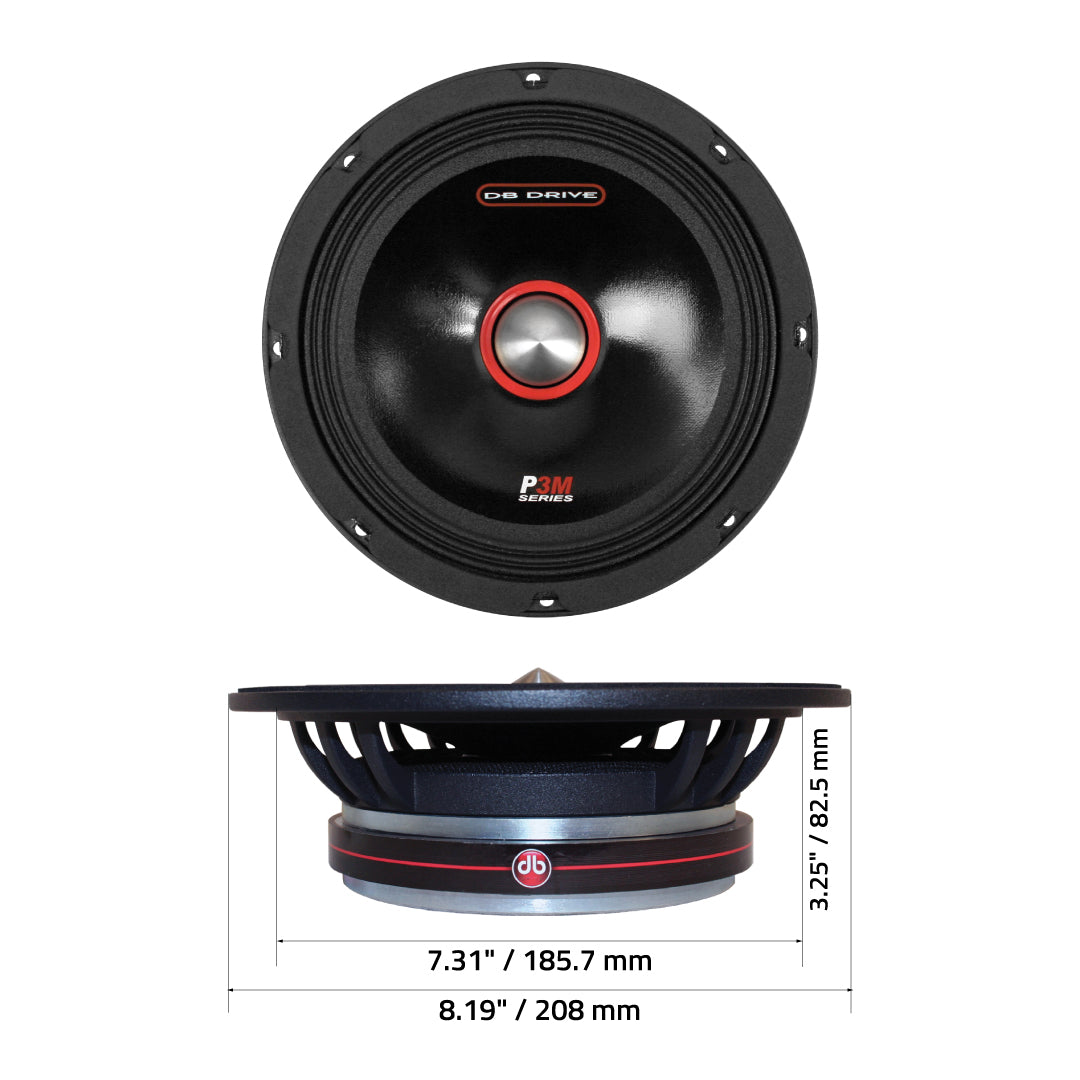 DB Drive P3M 8C : 8" Shallow Mount PRO Audio Midrange