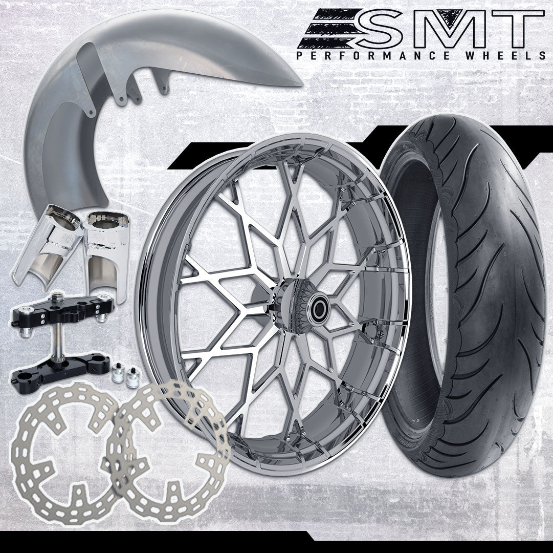 21x5.5 Harley-Davidson Chrome Fat Tire Bagger Kit