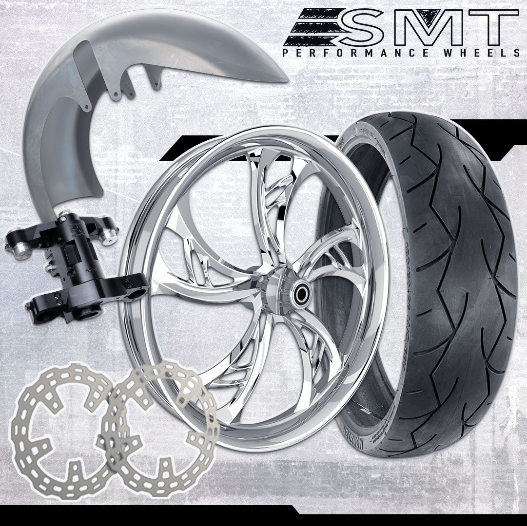 26x5.5 Harley-Davidson Chrome Fat Tire Bagger Kit