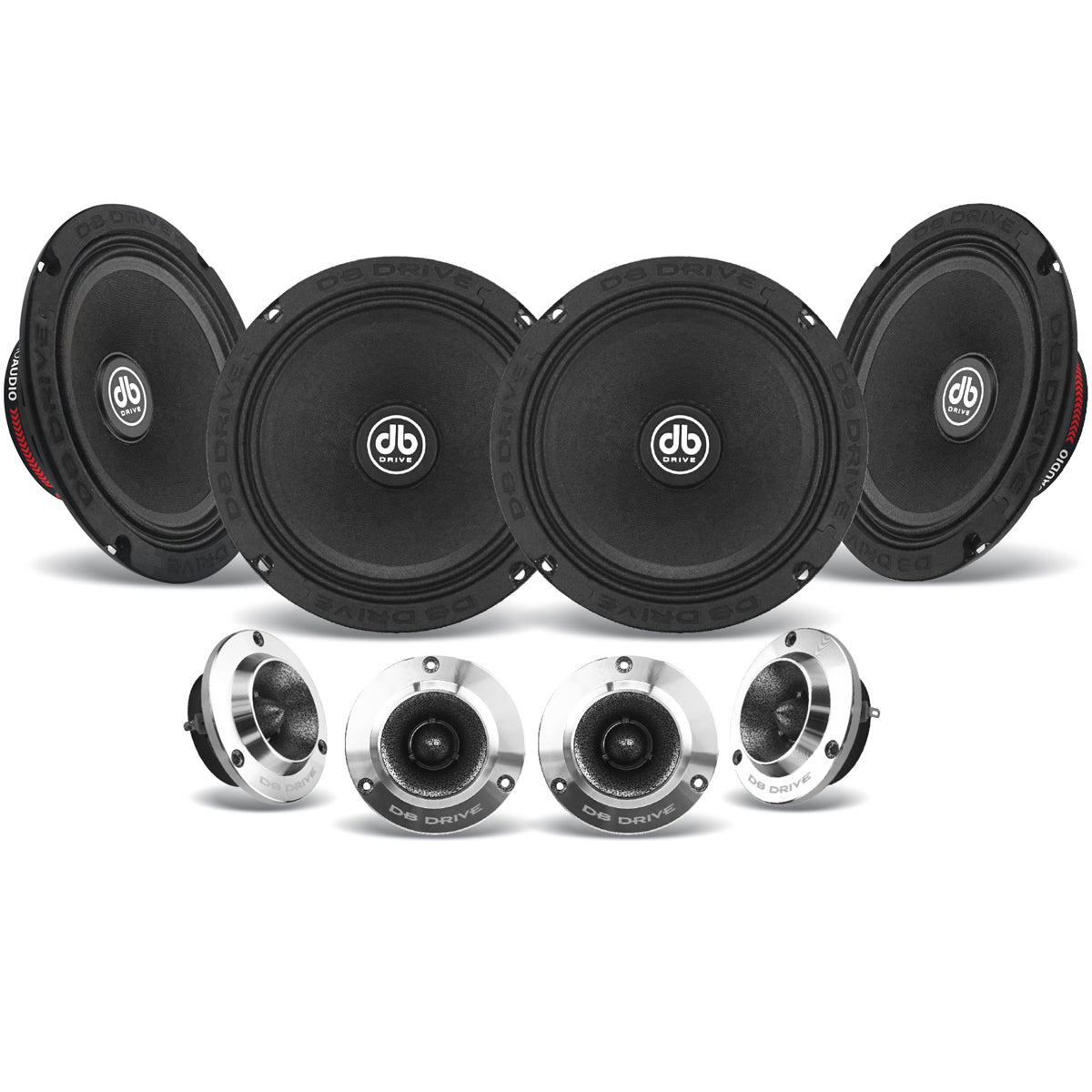 DB Drive PRO6K4MT : 6.5" 4-Midrange/4 Tweeter PRO Audio Component Kit