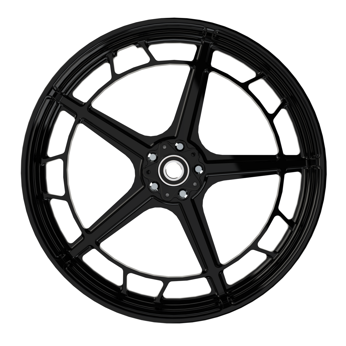 PS.10 Harley Touring Black Wheels Front View
