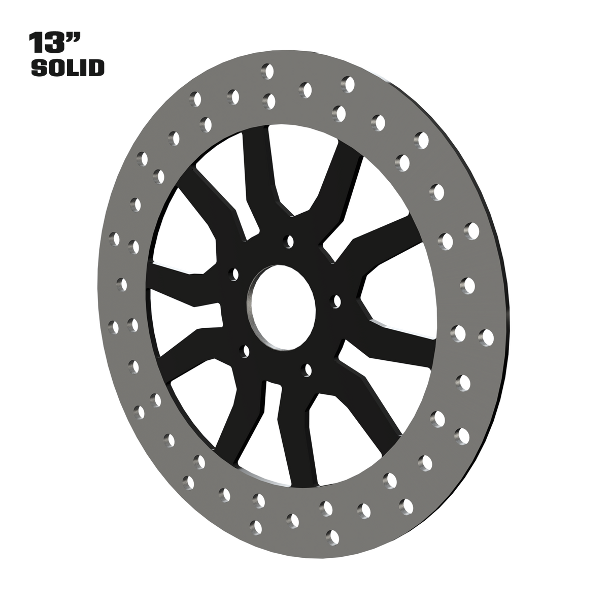 Rage 13" solid rotor in black