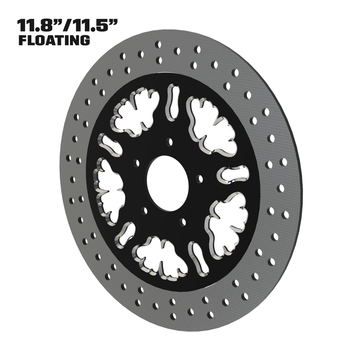 Ring of Fire 11" floating rotor in black double cut