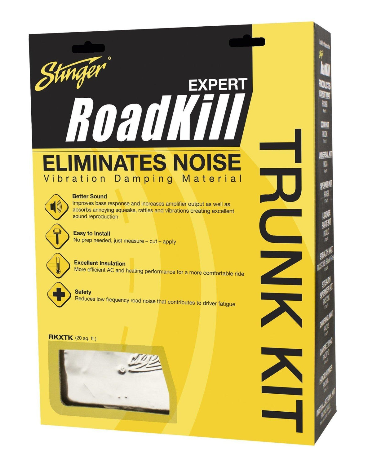 Stinger RKXTK RoadKill Trunk Kit, 10 Sheets, 12" X 24" 20 Sq. Ft.