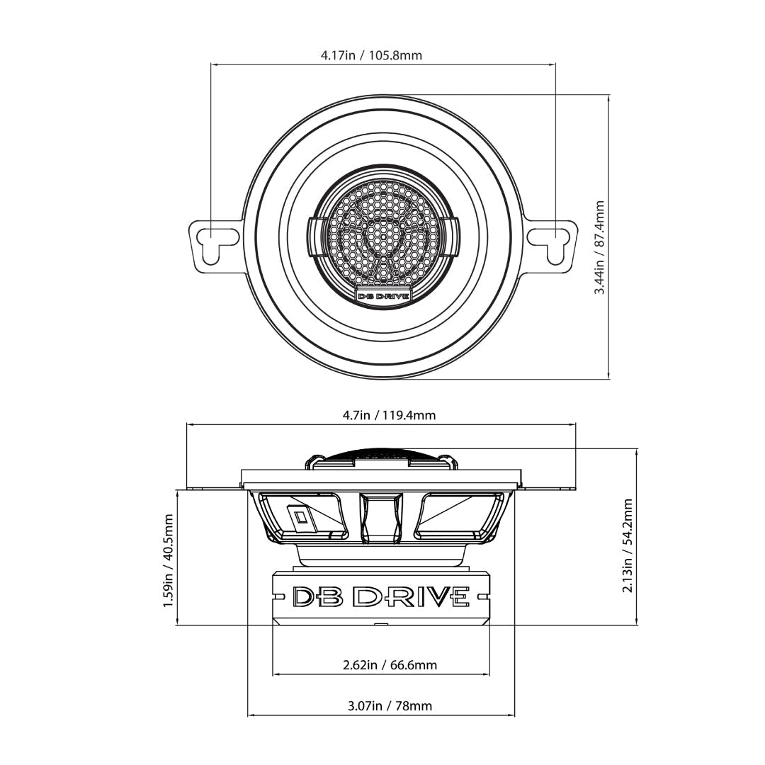 DB Drive S3.5 : 3.5" 2-Way Speaker (1 Pair)
