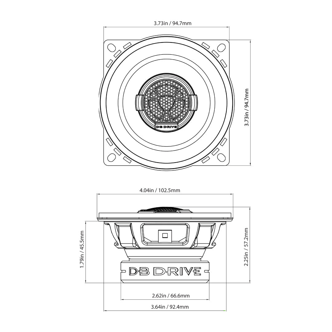 DB Drive S4.0 : 4" 2-Way Speaker (1 Pair)