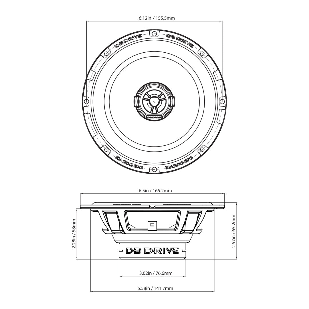 DB Drive S65 : 6.5" Speed Series 2-Way Speaker (1 Pair)