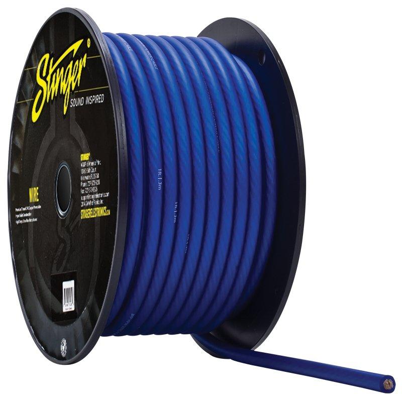 Stinger SHW14B 4 Gauge Pro Power Wire Roll Blue (100ft)