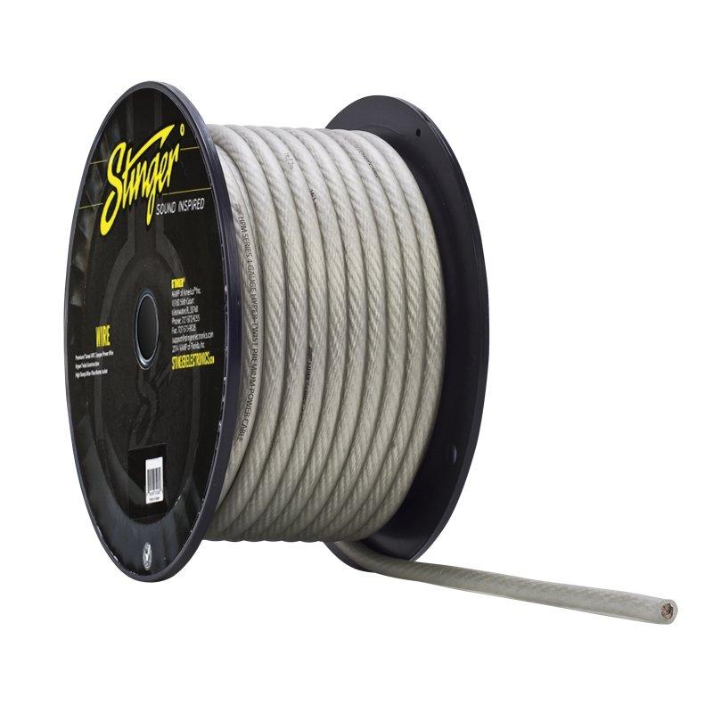 Stinger SHW14C HPM 4ga Matte Clear Hyper-Flex Ground wire, 100' Roll.