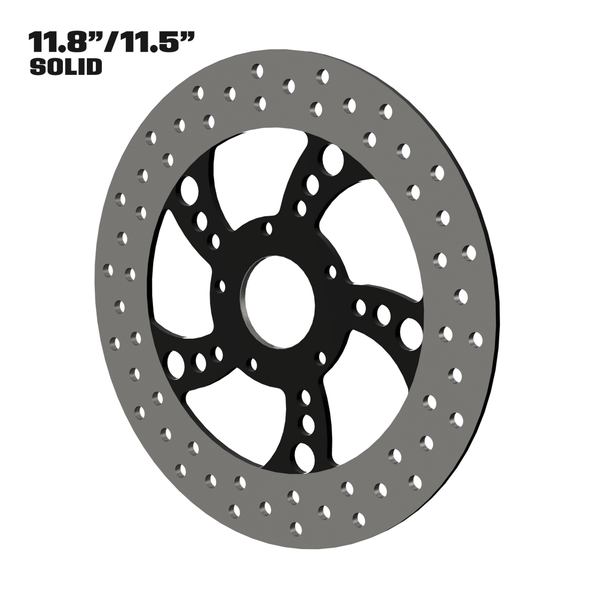 Silencer 11" solid rotor in black