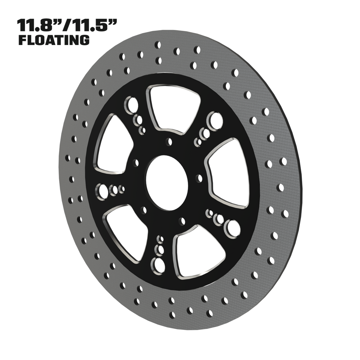 Simply Sinister 11" floating rotor in black double cut