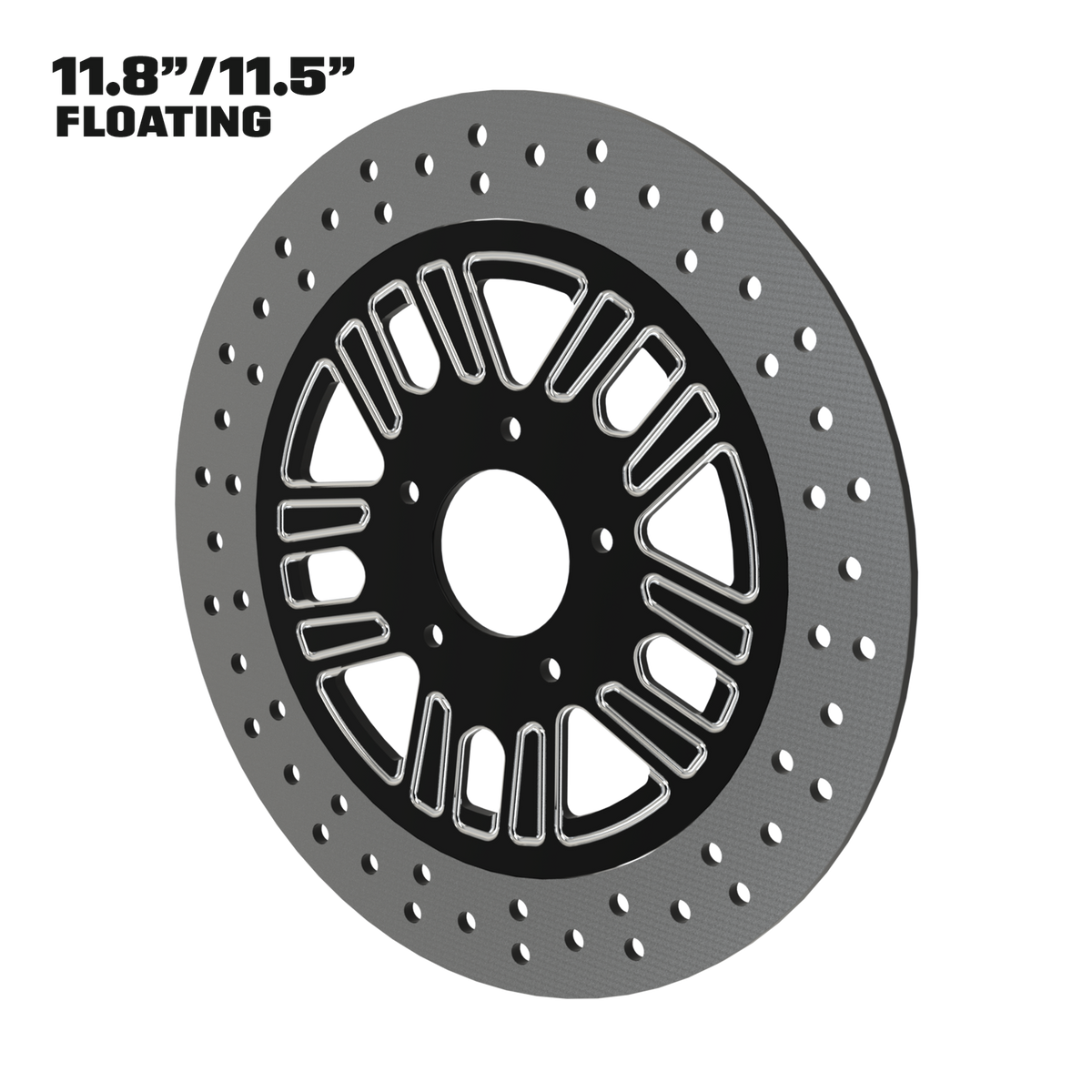 Sinful 11" floating rotor in black double cut