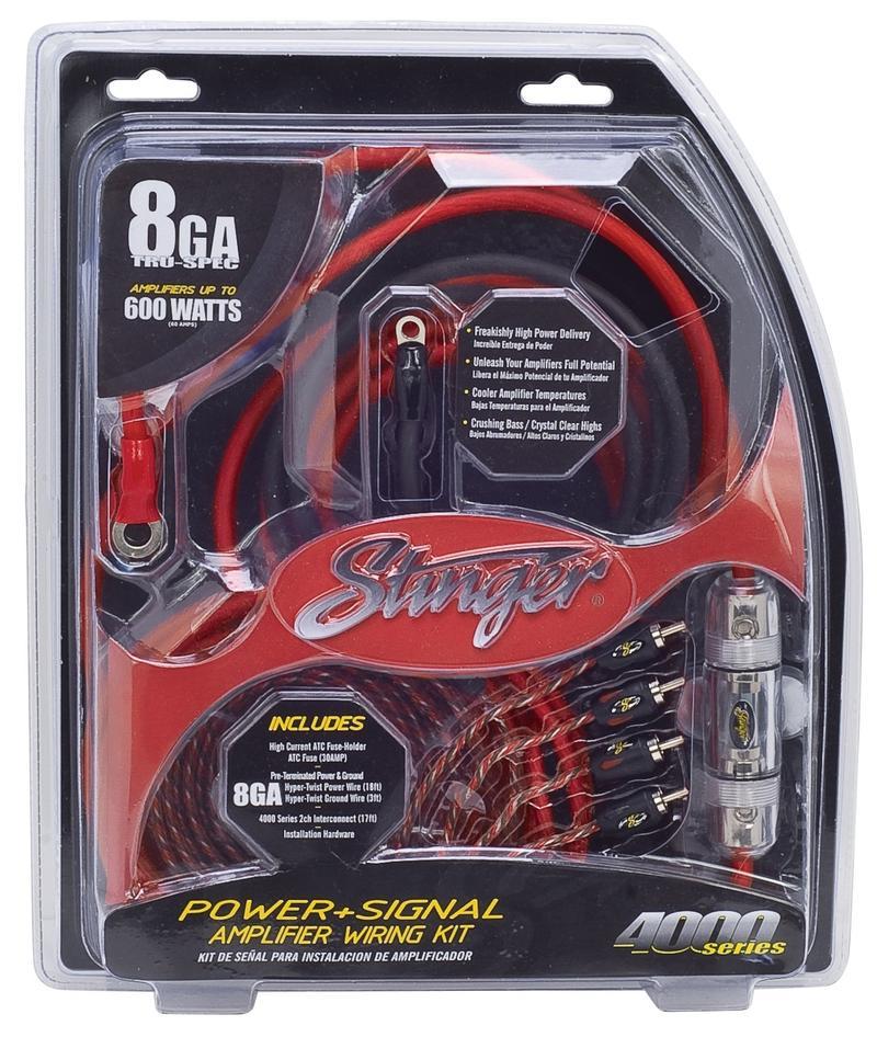 Stinger SK4681 4000 Series 8 Gauge Power & Signal Amp Kit