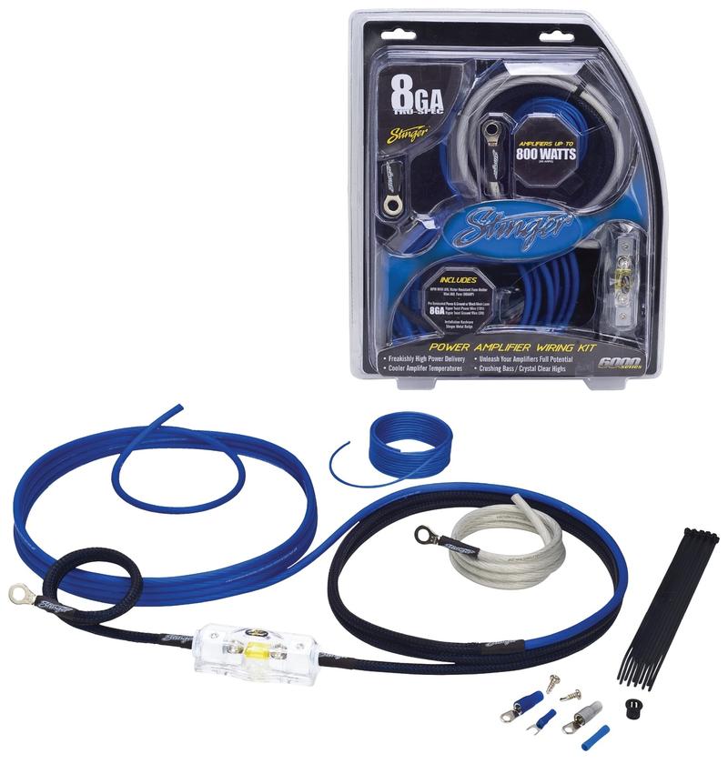 Stinger SK6281 6000 Series 8GA Power Only Wiring Kit - Tru-Spec OFC - Matte Blue