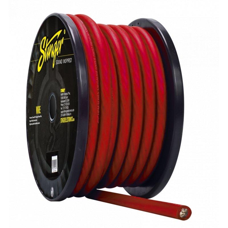 Stinger SPW10TR 1/0 Gauge Pro Power Wire Red 50Ft
