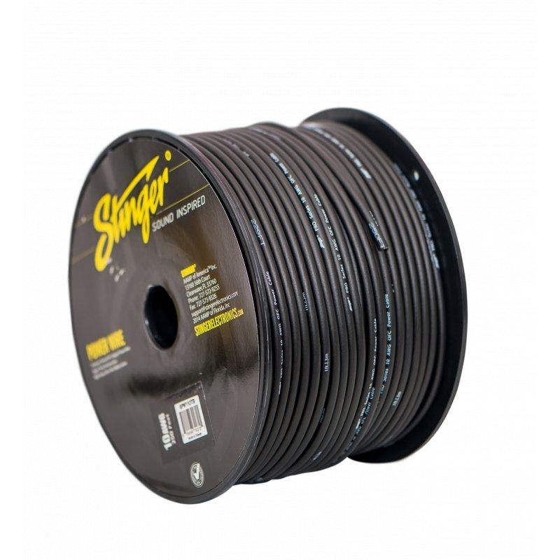 Stinger SPW110TB 10 Gauge Pro Power Wire Black 250Ft
