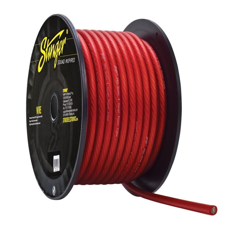 Stinger SPW14TR 4 Gauge Pro Power Wire - Matte Red - 100' Roll