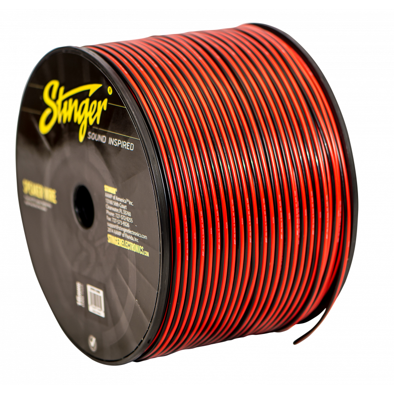 Stinger SPW516RB 16 Gauge Speaker Wire Red and Black 1000ft Roll