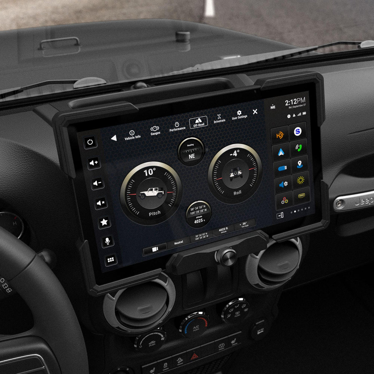 Stinger SRX-JK11128 IX212 HORIZON12 12.8" Media Receiver with Install & Integration Kit for Jeep Wrangler JK