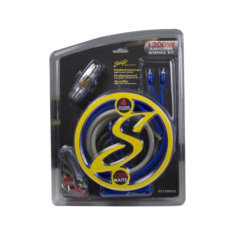 Stinger SS1200XS Select Copper 4GA 1200W Power & Signal Amp Kit with Mini-ANL/AFS Fuseholder
