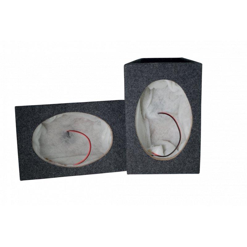 Stinger SS69HBG Select 6x9 Hatchback Speaker Boxes - Gray Carpeted (Pair)