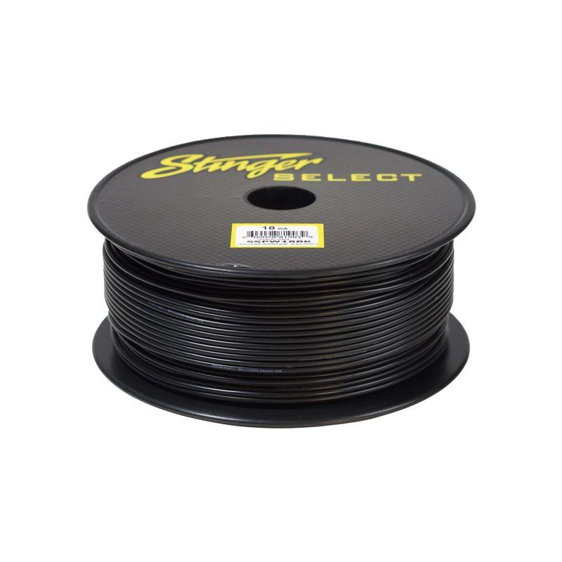 Stinger SSPW18BK Select 18 Gauge Black Primary Wire, 500 Ft.
