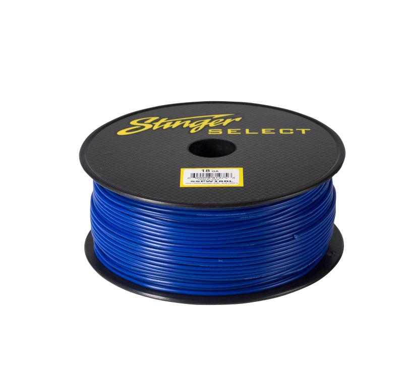 Stinger SSPW18BL Select 18 Gauge Blue Primary Wire, 500 Ft.