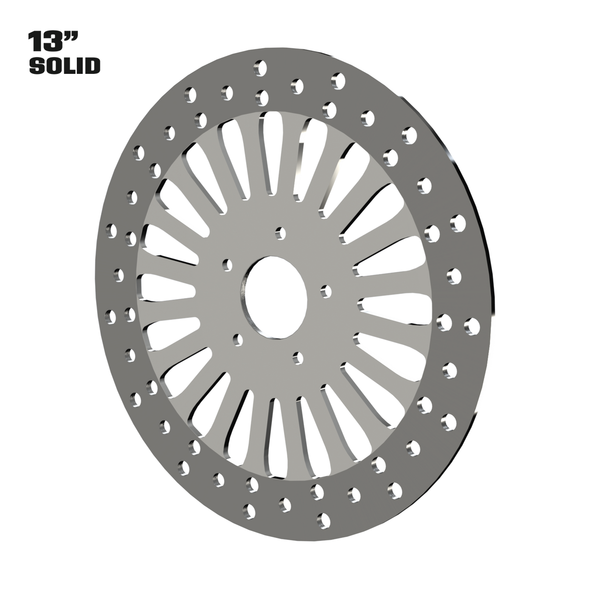 Straight Line 13" Solid Rotor in Polished