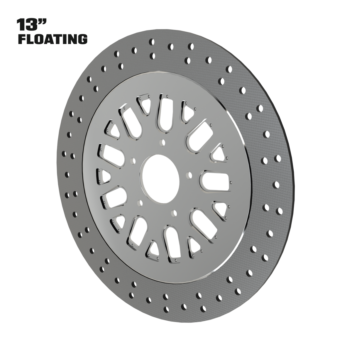 Super Street with Dimples 13" floating rotor in polished