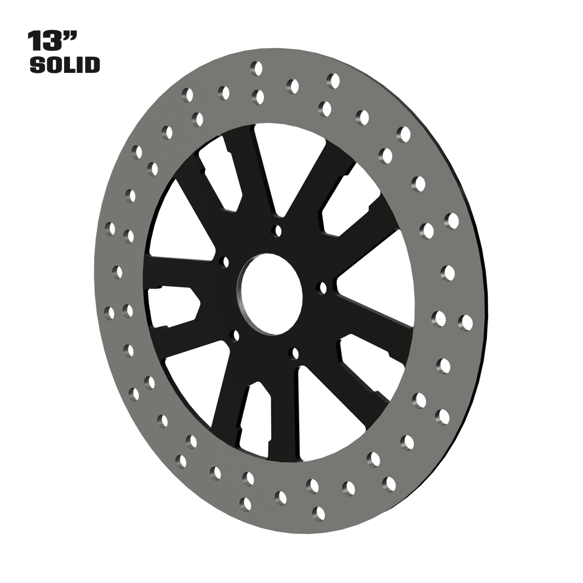Syndicate 13" solid rotor in black