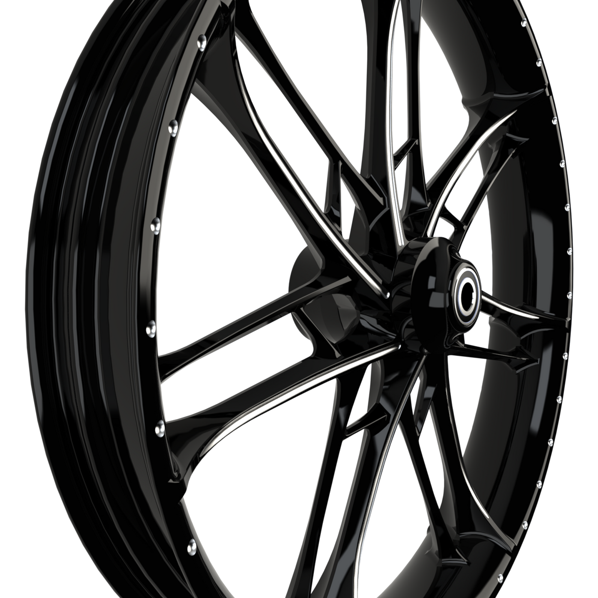 32 Inch Gran Sport 3D Black Double Cut Harley Wheel