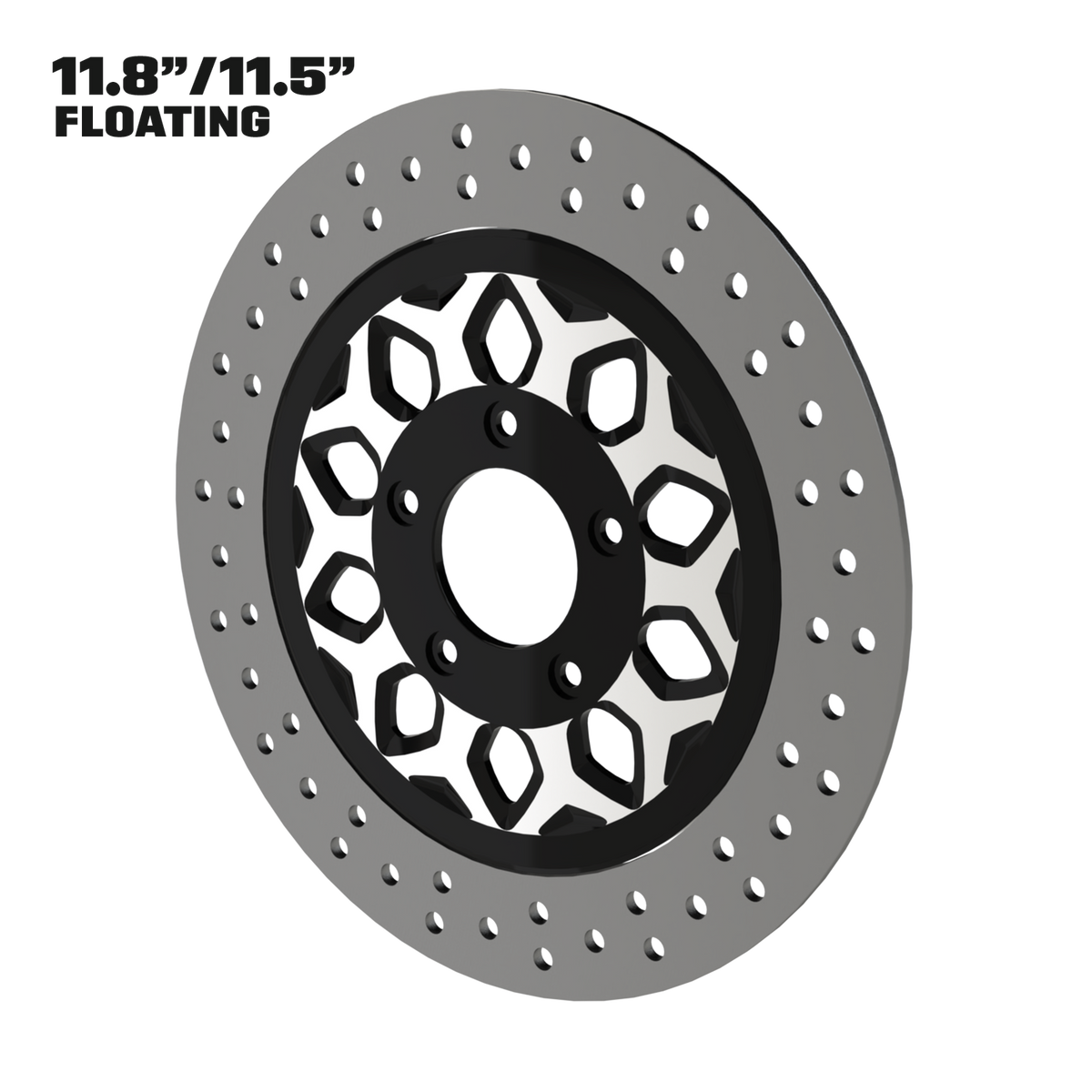 Torque 11" Floating Rotor in Black Contrast Cut