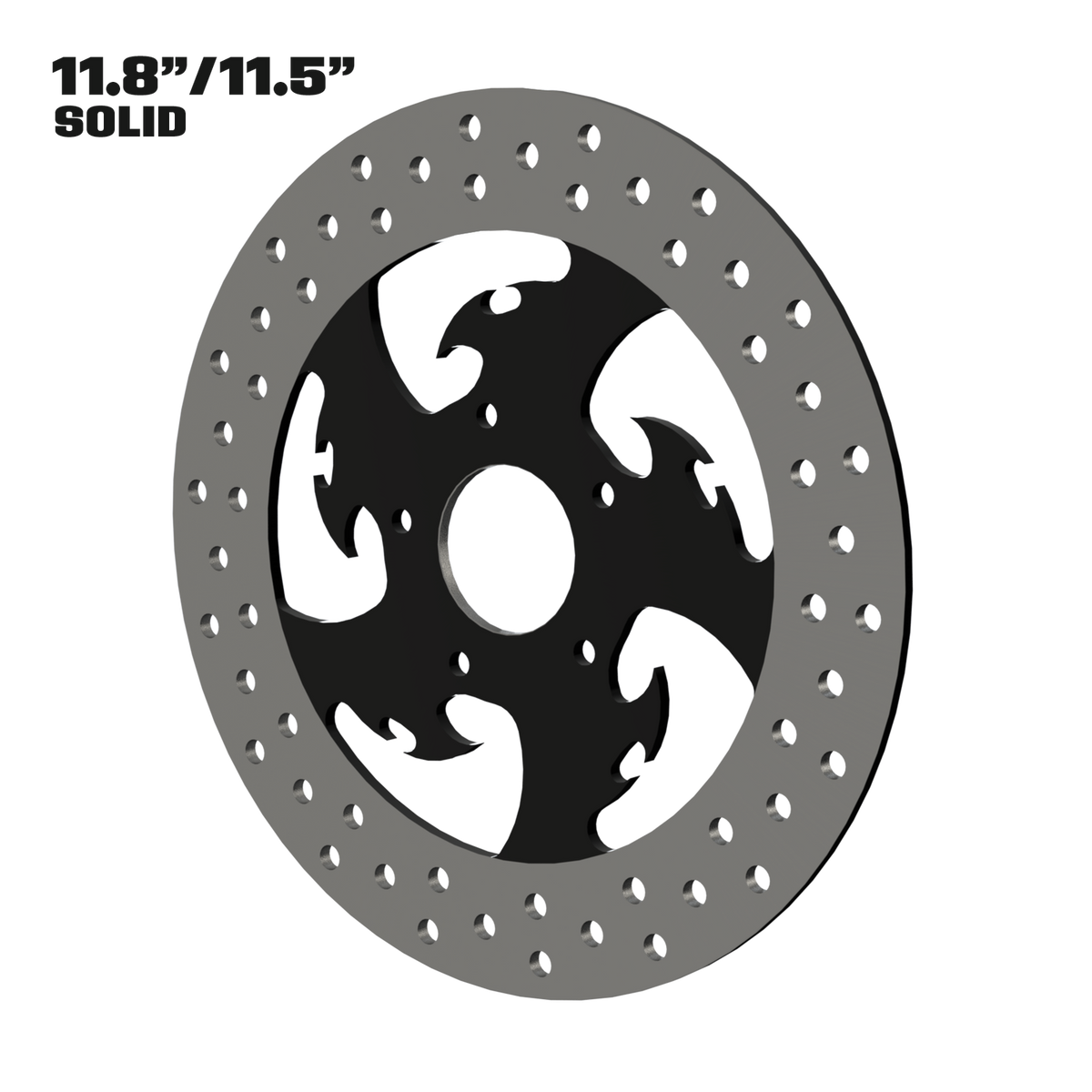 Tribal 11" solid rotor in black