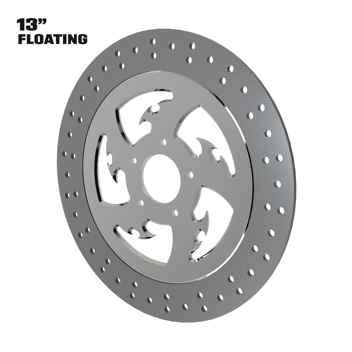 Tribal 13" floating rotor in polished