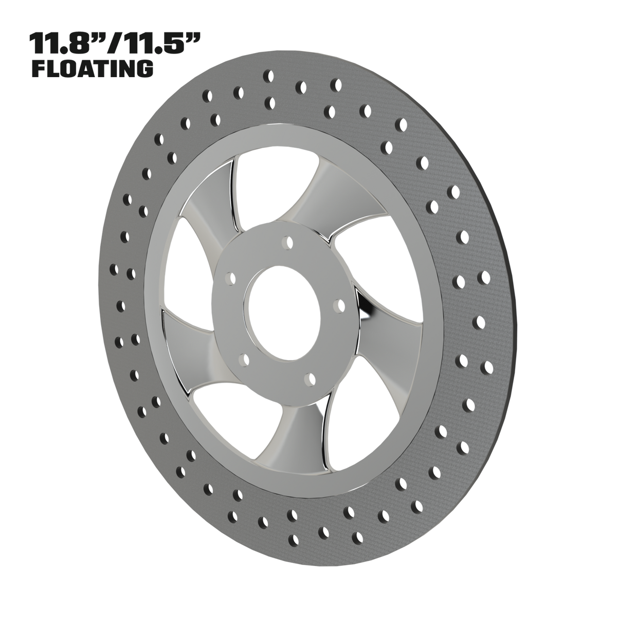 Twisted Steel 11" floating rotor in polished