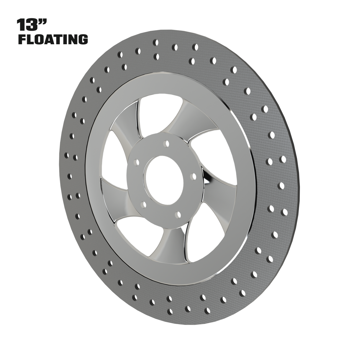 Twisted Steel 13" floating rotor in polished