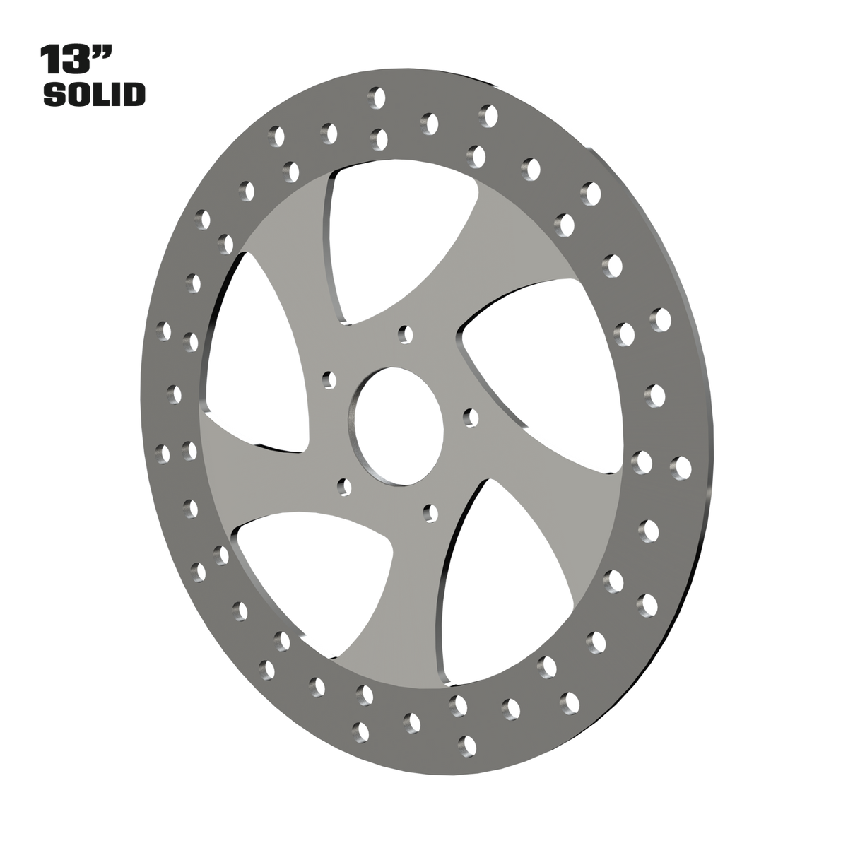 Twisted Steel 13" solid rotor in polished