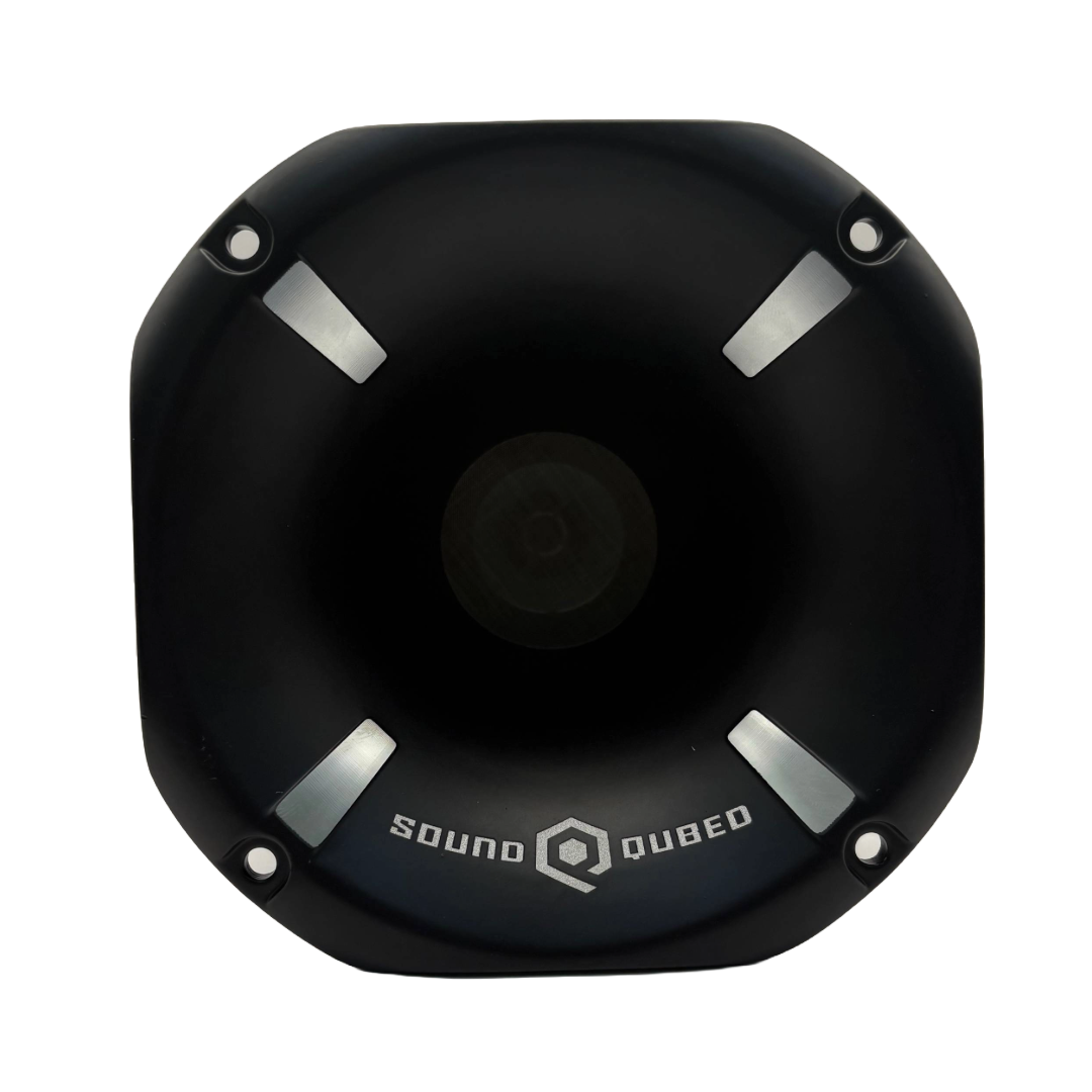 SoundQubed SQ-HDX-2HDT-8 6" Aluminum Short Horn Diffuser and 2" Titanium 2" Driver with Compression Ring