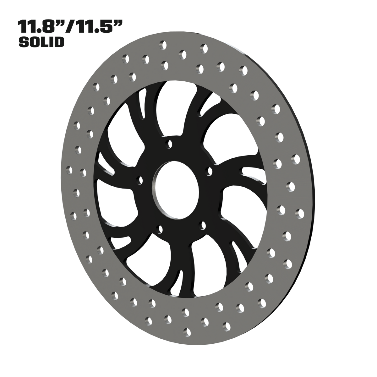 V Arm 11" solid rotor in black