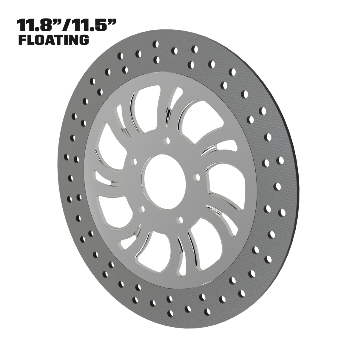 V Arm 11" floating rotor in polished