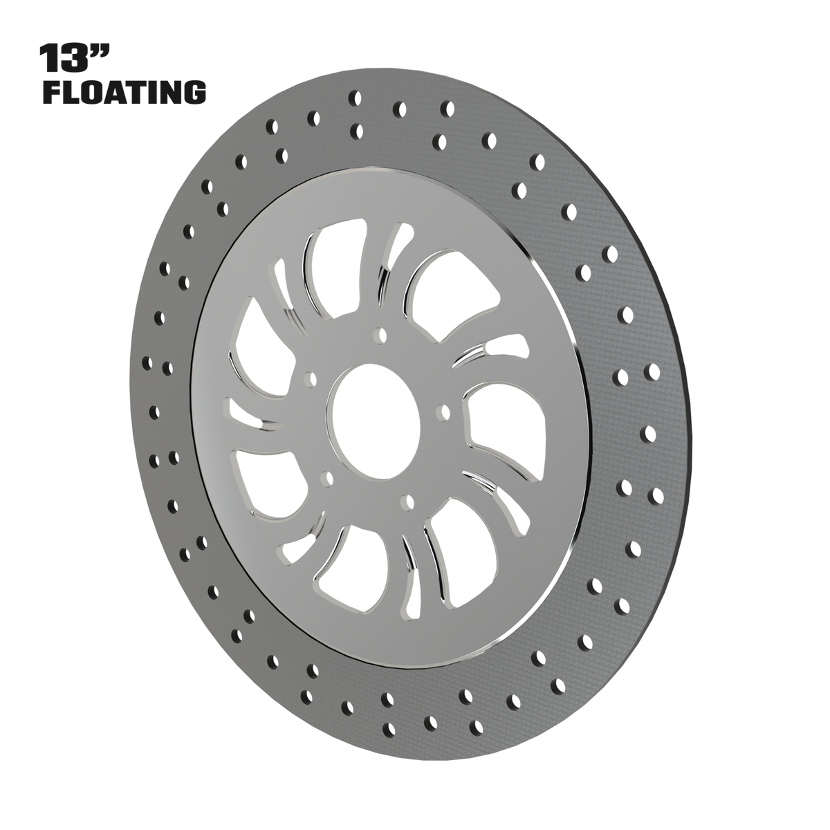 V Arm 13" floating rotor in polished