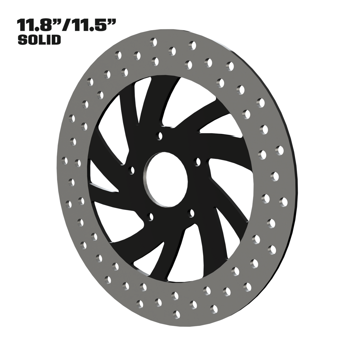 Villas 11" solid rotor in black