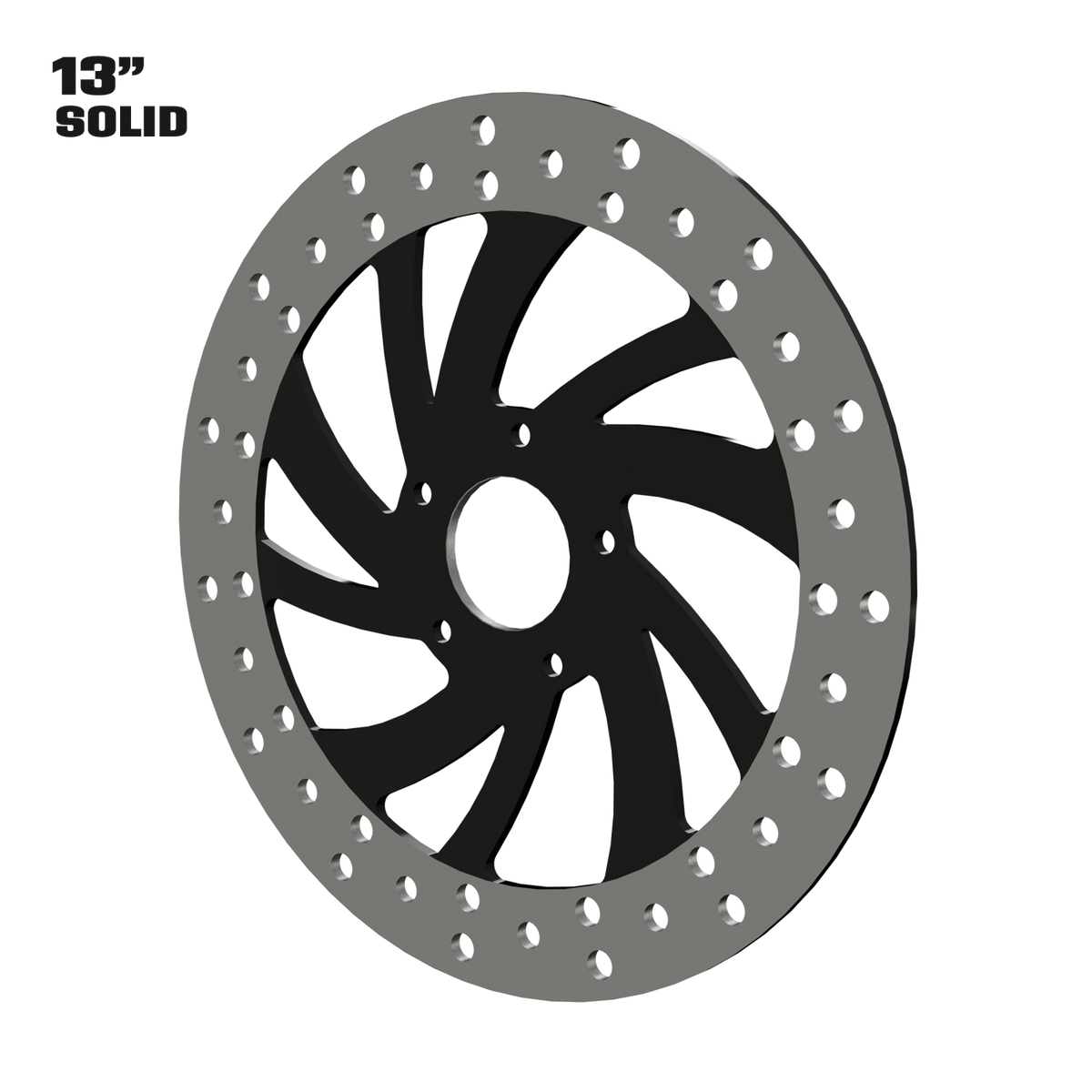 Villas 13" solid rotor in black