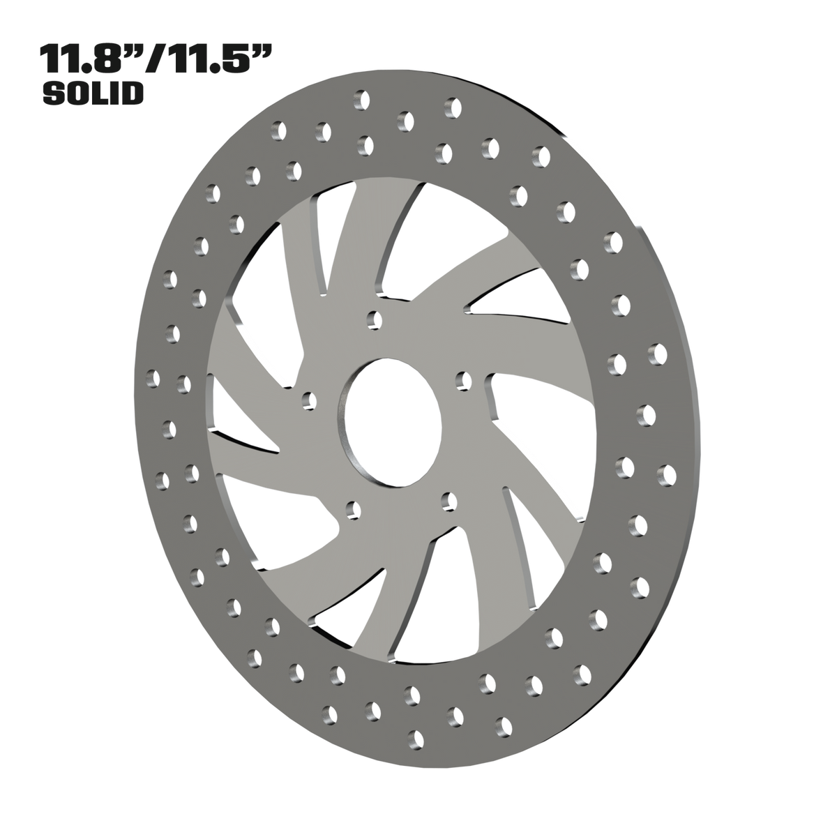 Villas 11" solid rotor in polished