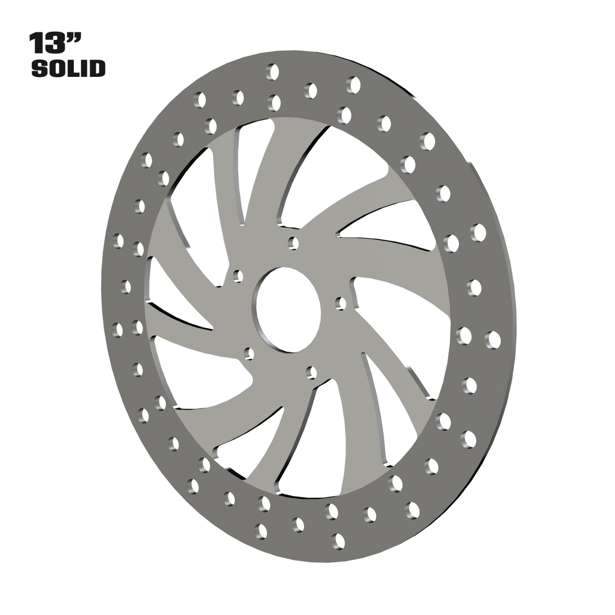 Villas 13" solid rotor in polished