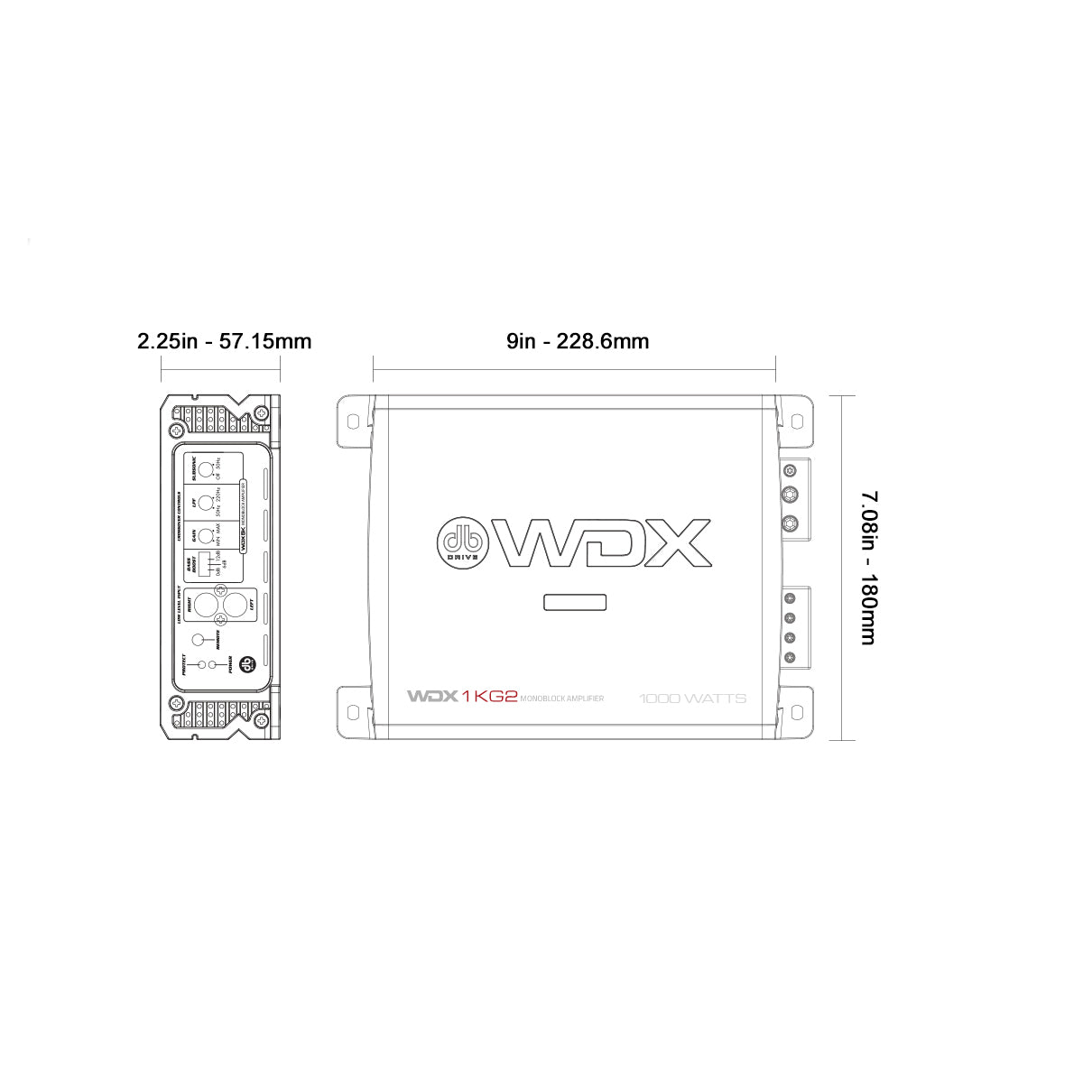 DB Drive WDX1KG2 : 1000W Class D WDX Monoblock Amplifier