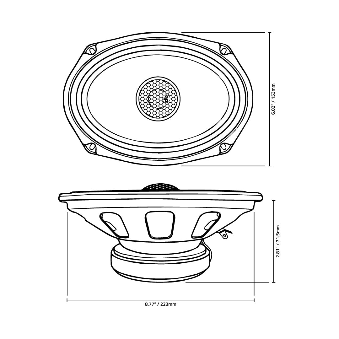 DB Drive WDX69MOTO : 6"×9" Moto 2-Way Motorcycle Loudspeakers (1 Pair)