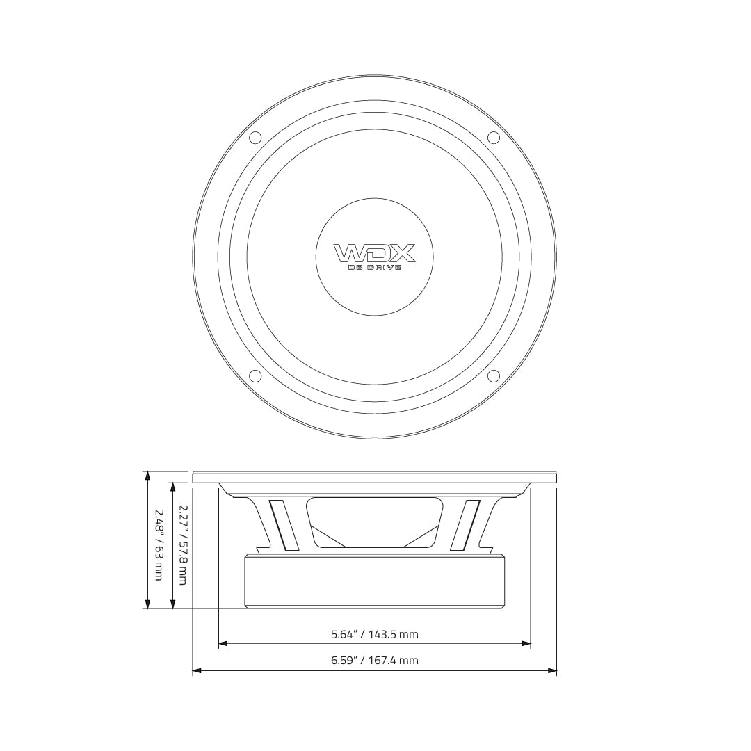 DB Drive WDX7MR6 : WDX 7 Series 6.5" PRO Audio Midrange