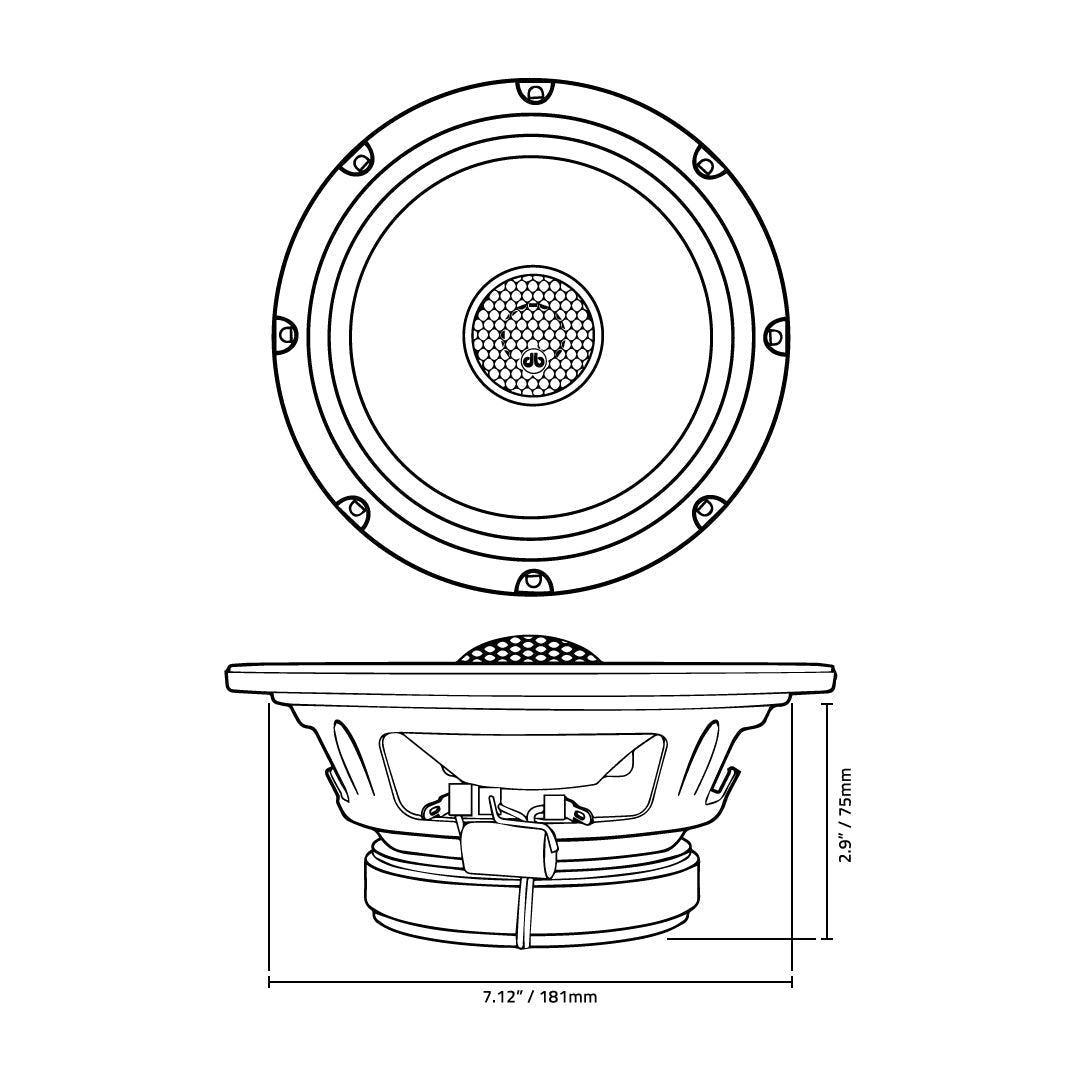 DB Drive WDX8MOTO : 8" Moto 2-Way Motorcycle Loudspeakers (1 Pair)