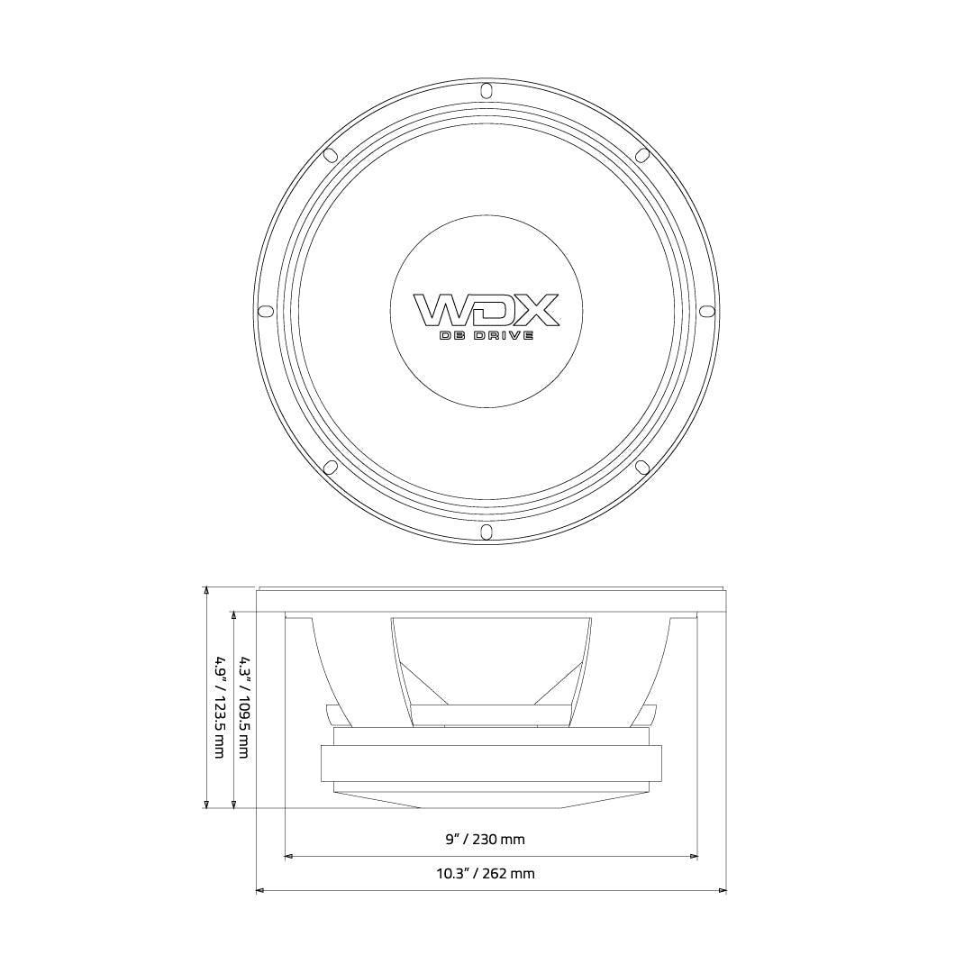 DB Drive WDX9MB10 : WDX 9 Series 10" PRO Audio Midbass